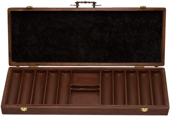 Резной кейс POKER на 500 фишек (20502)