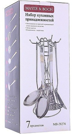 Набор кухонных принадлежностей + подставка 7 предметов MAYER BOCH (28276)