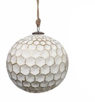 Новогодняя игрушка EL-32C, 20, стекло, white, gold, ROOMERS FURNITURE