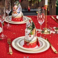 Набор салфеток из 2-х шт &quot;с новым годом&quot;,40х40см, 100% хлопок,красный,твил, Lefard (850-763-8)