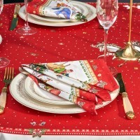 Набор салфеток из 2-х шт &quot;с новым годом&quot;,40х40см, 100% хлопок,красный,твил, Lefard (850-763-8)