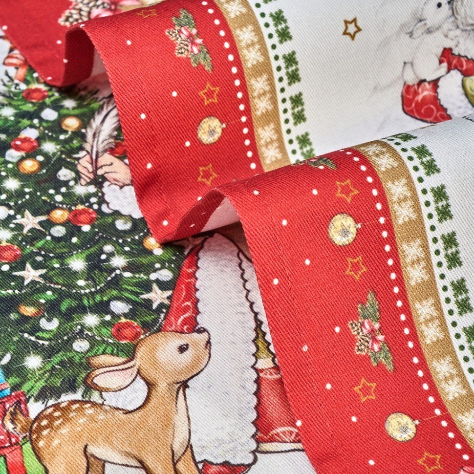 Набор салфеток из 2-х шт "с новым годом",40х40см, 100% хлопок,красный,твил, Lefard (850-763-8)