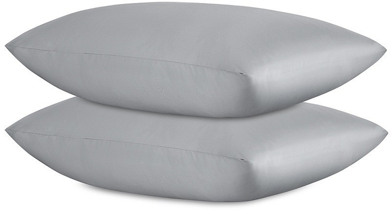 Комплект постельного белья из премиального сатина светло-серого цвета из коллекции essential, 150х20 (79822)