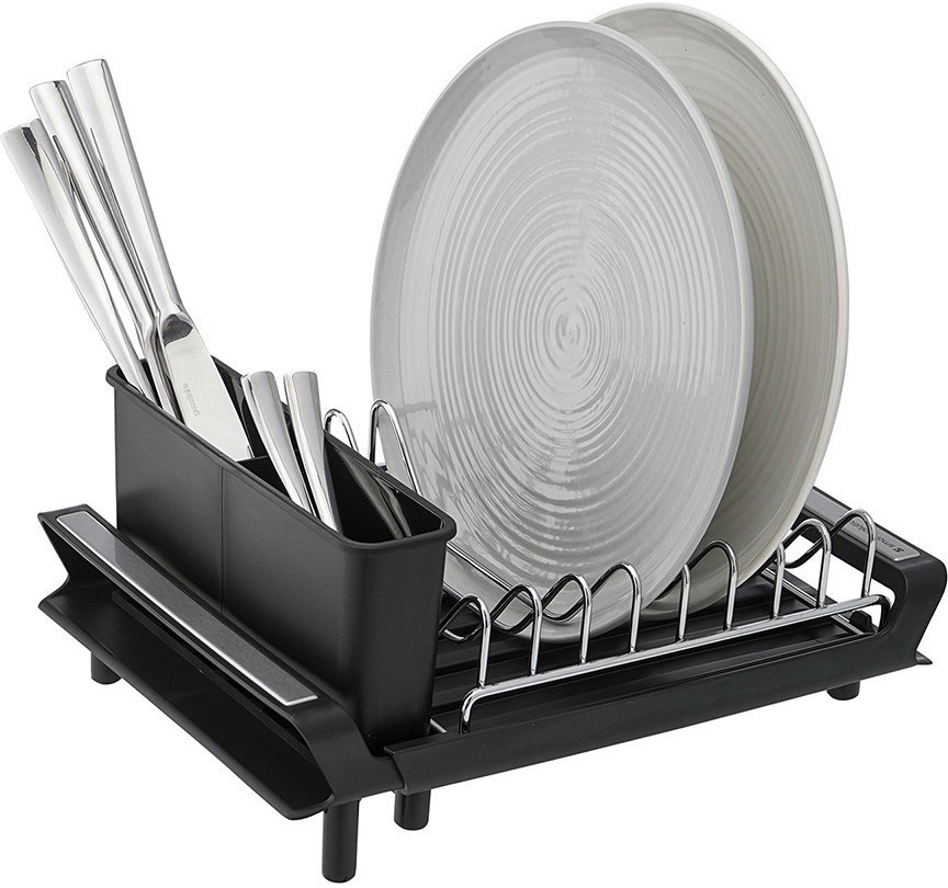 Сушилка для посуды atle раздвижная малая, черная (75759)