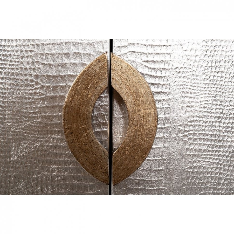 Комод серебристый с каменн.столешницей 160*43*102см (TT-00005430)