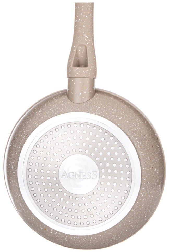 Сковорода agness с антипригарным покрытием "latte", 22х4,5см (932-501)