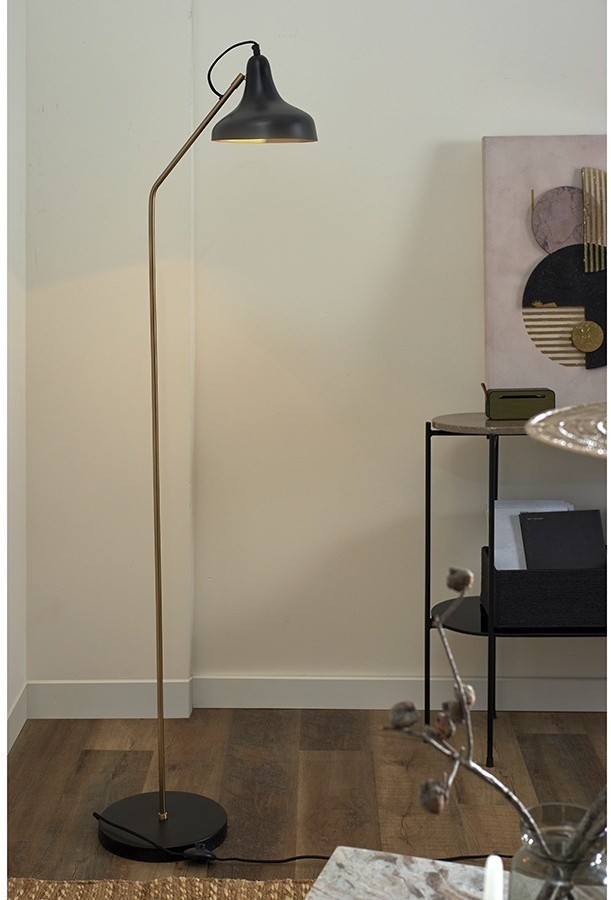 Торшер enkel sand, 165 см, золотистый/черный (76373)