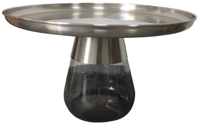 Столик кофейный dahl, D70,5х43 см, матовый хром/серый (74251)