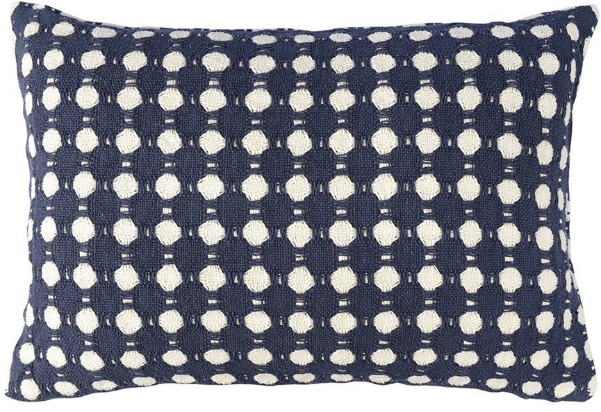 Чехол на подушку из хлопка polka dots темно-синего цвета из коллекции essential, 40x60 см (76968)