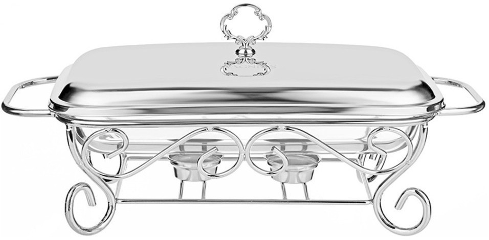 Мармит agness  прямоуг silver 2,2l (781-506)