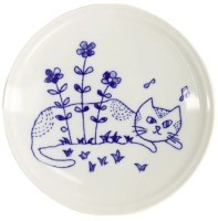 Тарелка 18969, 14,3 см, фарфор, white, blue, TOKYO DESIGN