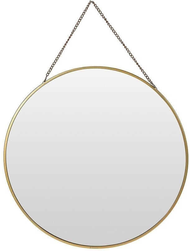 Зеркало на подвесе в золотой металл. раме d29см (TT-00008283)