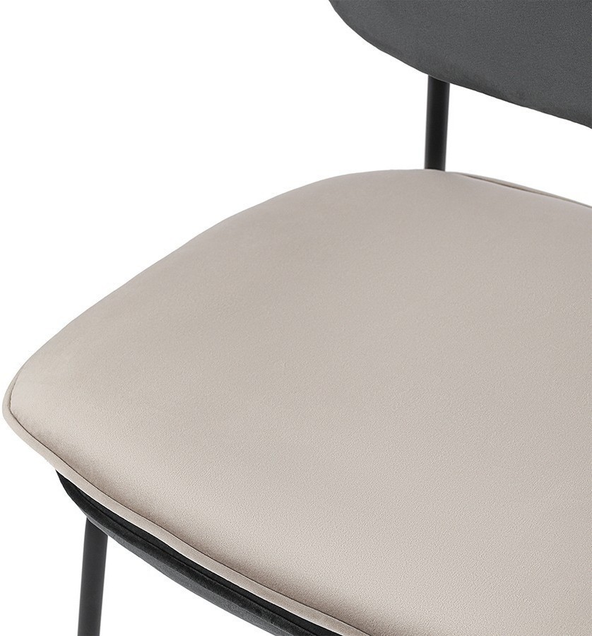 Стул pea, велюр, темно-серый/бежевый (77070)