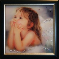Картина Ты мой ангел с кристаллами Swarovski (1396)