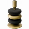 Подсвечник stone, 20 см, черный/античная латунь (76296)