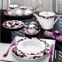 Сахарница A2118138, костяной фарфор, white, purple, MIKASA