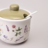 Сахарница с ложкой agness "flower story" 10*9,5 см 300 мл (358-2186)