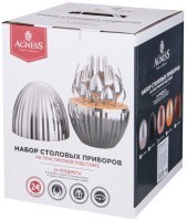 Набор столовых приборов на пластиковой подставке, 24пр Agness (933-202)