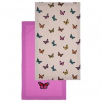 Набор полотенец из 2-х шт,  &quot;соренто&quot;,50х30см, 100% х/б, лаванда+ бабочки, SANTALINO (850-460-17)