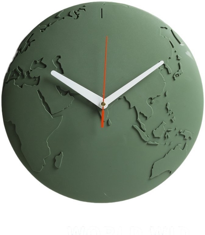 Часы настенные world wide waste, темно-зеленые (73837)