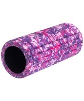 Ролик массажный FA-508 низкая жесткость, 33x14 cм, розовый камуфляж/черный (1041693)