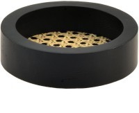 Поднос из дерева и ротанга круглый woodnes, D15 см, черный (74809)