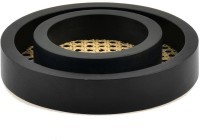 Поднос из дерева и ротанга круглый woodnes, D15 см, черный (74809)