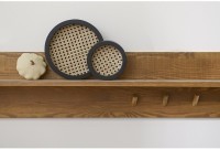 Поднос из дерева и ротанга круглый woodnes, D15 см, черный (74809)