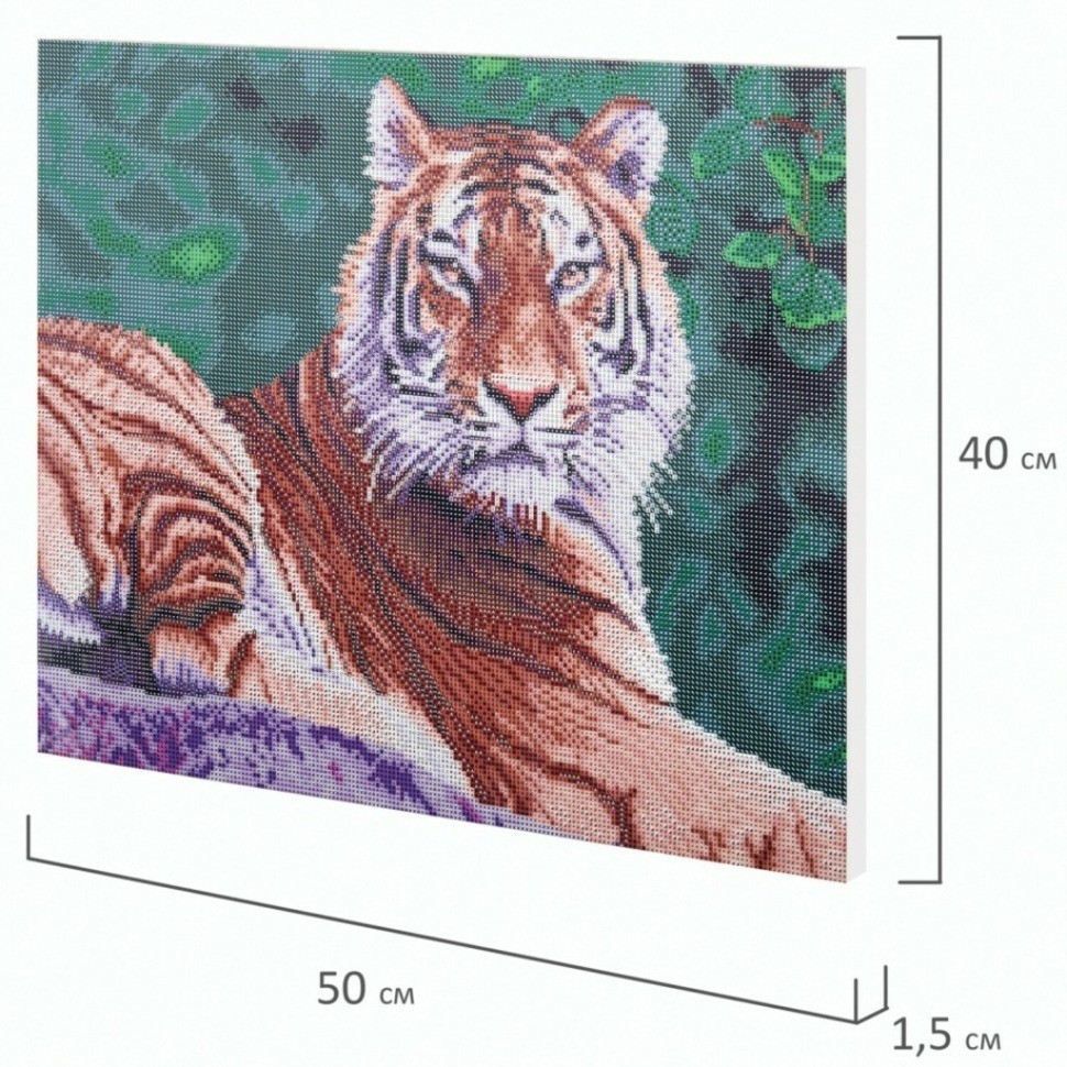 Алмазная мозаика 40х50 см Остров Сокровищ Тигр на подрамнике 662427 (1) (89057)