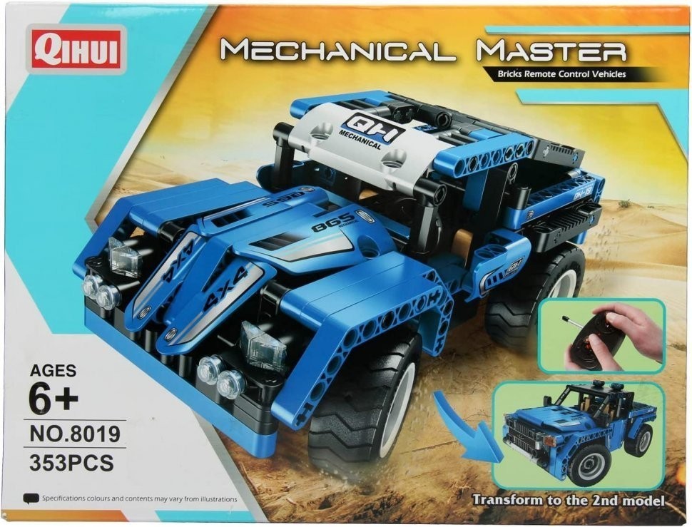 Конструктор Qihui Пикапы (2в1, пульт, 353 детали) (QH8019)