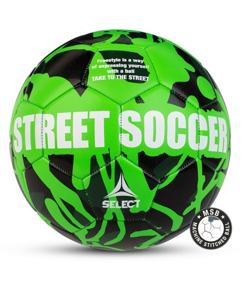 Мяч футбольный Street Soccer, №4.5, зеленый/черный (1760739)