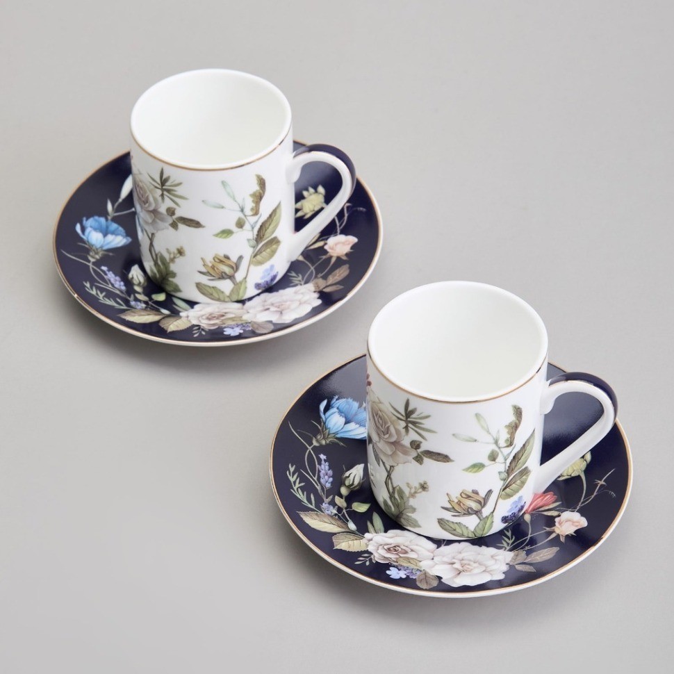 Кофейный набор lefard "belle" на 2 пер. 4 пр. 100 мл (86-2549-1)