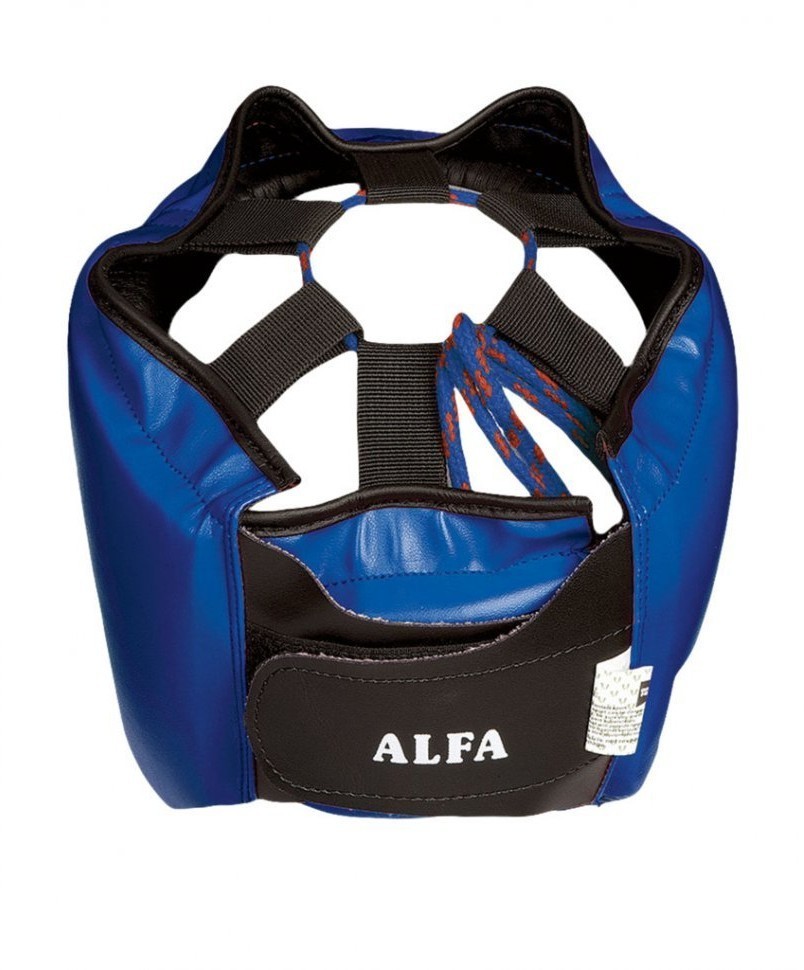Шлем открытый Alfa HGA-4014, кожзам, синий (158268)