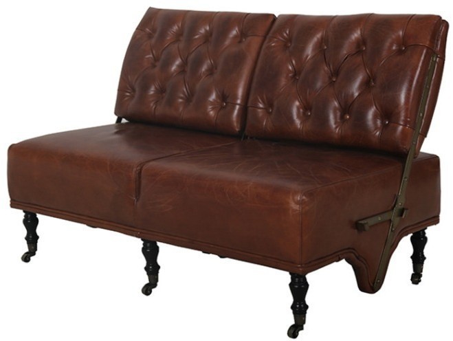 Диван S0170-2D/#B11, Кожа, Vintage cigar, ROOMERS FURNITURE