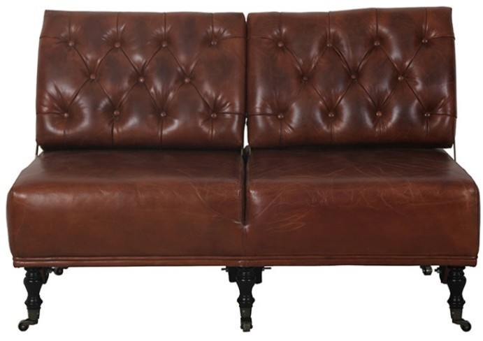 Диван S0170-2D/#B11, Кожа, Vintage cigar, ROOMERS FURNITURE