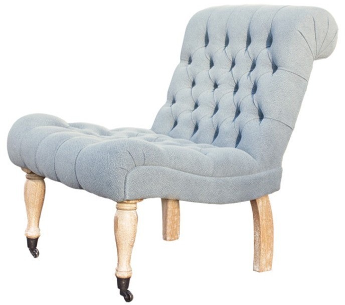 Пуф DC1170/TWE003T-10, каркас массив дуба, обивка лен, фурнитура бронза, grey, ROOMERS FURNITURE