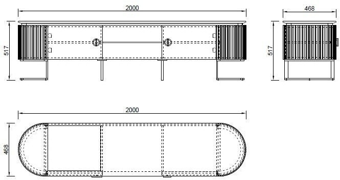Тумба под TV LUCIANO 200*47*52см (TT-00010380)