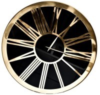 Часы настенные цвет чёрный/золото d53см (TT-00012201)