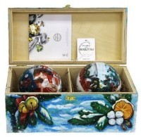 Новогодний набор на 2 шара 2 с кристаллами Swarovski (2226)