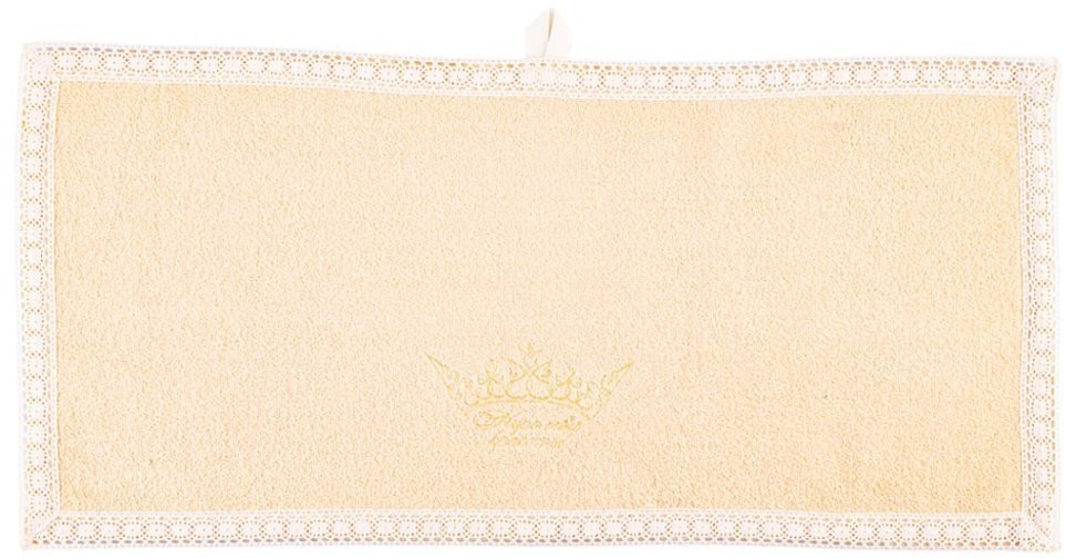 Полотенце "королева красоты",45х70. махра,золотистый,вышивка,100% хлопок 400гр\м SANTALINO (850-331-73)