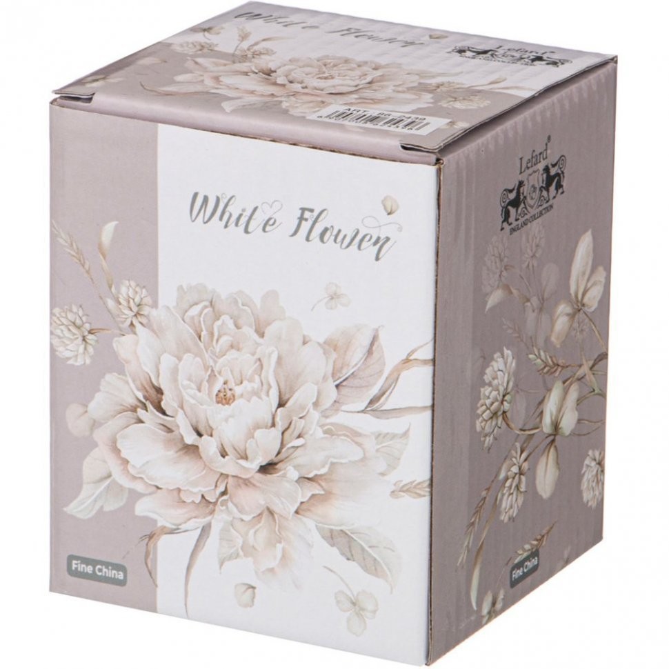 Подставка под чайные ложки lefard "белый цветок" 9 см серая Lefard (86-2439)