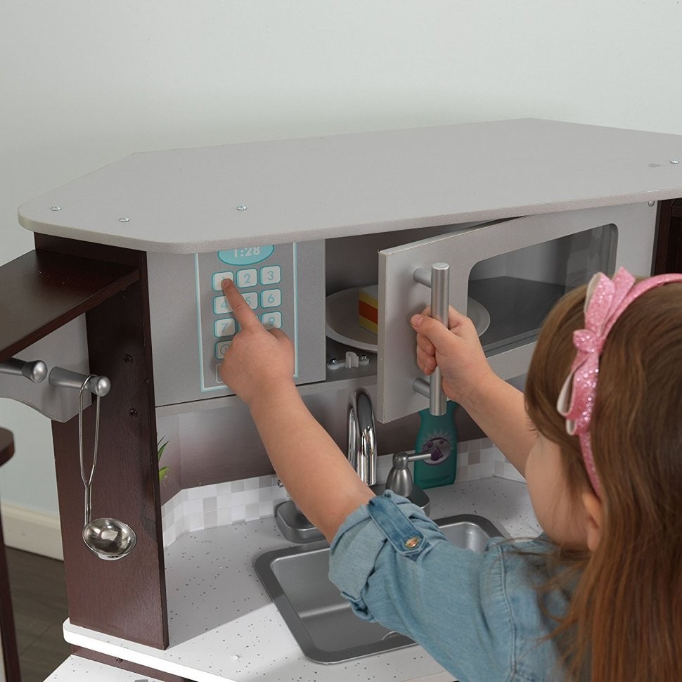 Большая детская игровая кухня «Эспрессо-Интерактив», угловая (53365_KE)