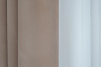 Портьера Silkу 5 бежевая на подкладке 275*260 (TT-00015975)