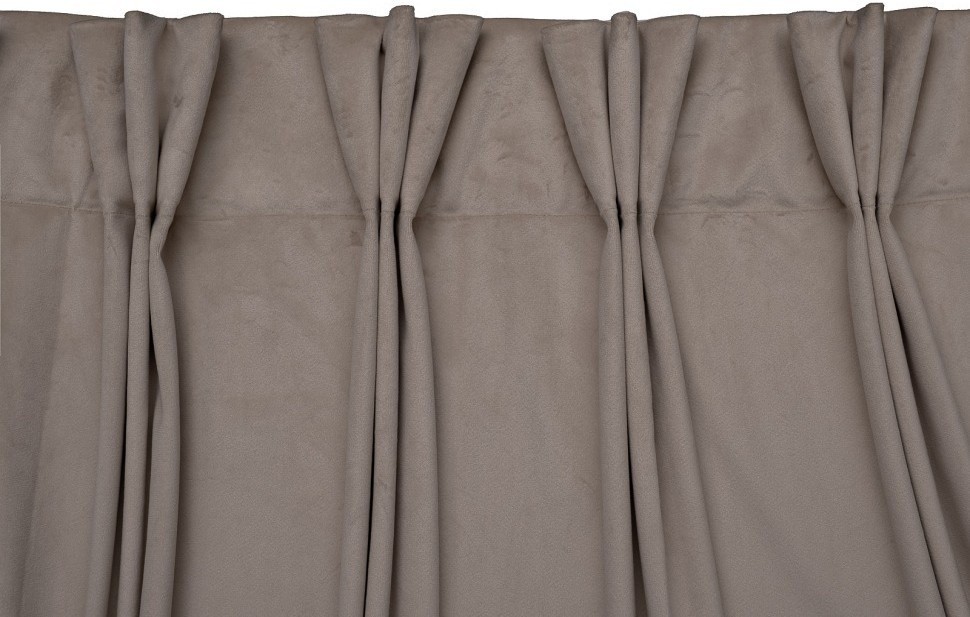 Портьера Silkу 5 бежевая на подкладке 275*260 (TT-00015975)