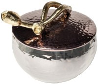 Емкость с крышкой &quot;Бутоны&quot; металл/стекло13*12*12,5 (TT-00006710)