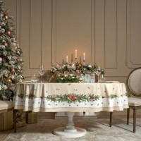 Скатерть овальная &quot;celebration&quot;140х300см ,бежевый, 100% хлопок,твил, пропитка Lefard (850-734-42)