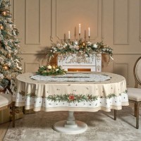 Скатерть овальная &quot;celebration&quot;140х300см ,бежевый, 100% хлопок,твил, пропитка Lefard (850-734-42)