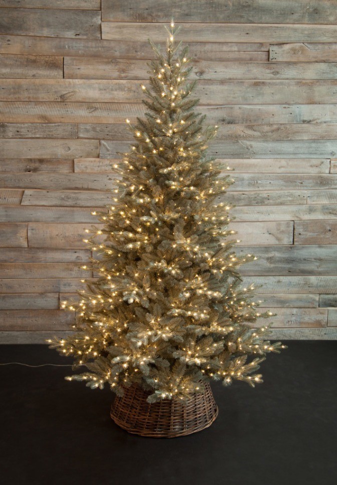 Ель леара 230 см 1100 ламп серебристая (74452)