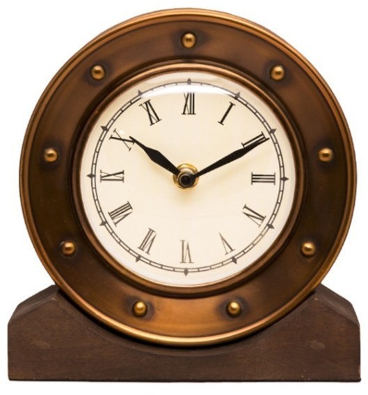 Часы Алейн DTR2104 s/3Med, 16, бронза, дерево, стекло, Bronze, RESTORATION HARDWARE