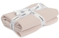 Набор из двух вафельных полотенец изо льна цвета пыльной розы из коллекции essential, 50х70 см (75108)